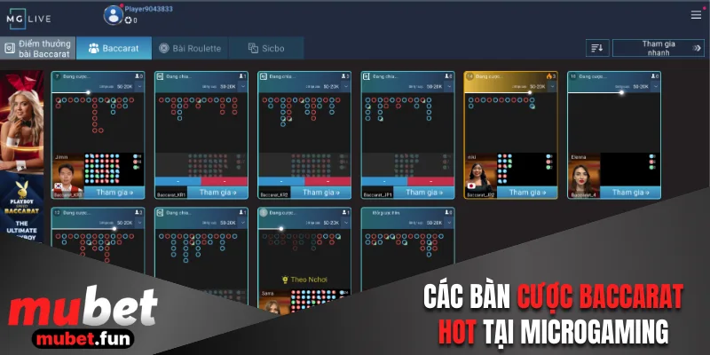 Chinh phục các bàn cược Baccarat hot tại Microgaming